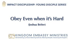 2022-11-26 | Obey Even when it’s Hard | Proverbs 1:8-19 | Joshua Beiter