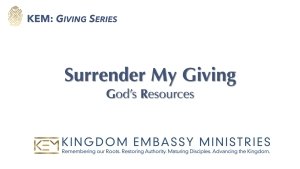2025-11-21 | Surrender My Giving: God's Resources