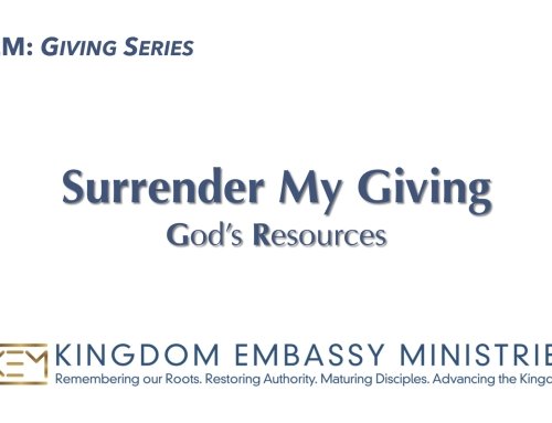 2025-11-21 | Surrender My Giving: God’s Resources