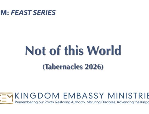 2026-09-25 | Leviticus 23:33-44 | Not of This World | Tabernacles 2026